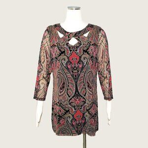 INC International Concepts Top with Knotted Neck NWOT​